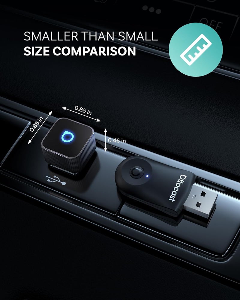 Ottocast محول Mini Cube 3.0 اللاسلكي لـ CarPlay و Android Auto 2026 - توصيل وتشغيل، إعادة اتصال سريعة تلقائيًا (أسود) - Image 3